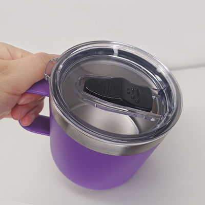 14 oz double isolation en acier inoxydable tasse de voyage personnalisée pour toute la journée boissons chaudes ou froides