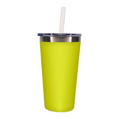 Type métallique en acier inoxydable portable isolant pour le voyage tasse à café avec couvercle