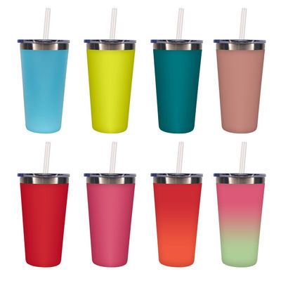 Type métallique en acier inoxydable portable isolant pour le voyage tasse à café avec couvercle