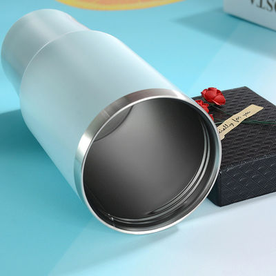 Mug de voyage personnalisé et naturel en acier inoxydable sain aspirateur de café avec paille
