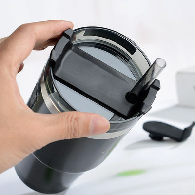 Mug de voyage personnalisé et naturel en acier inoxydable sain aspirateur de café avec paille