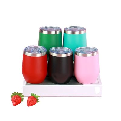 Tombouille à vin d'oeuf en acier inoxydable avec revêtement en poudre de couleur et double isolation murale