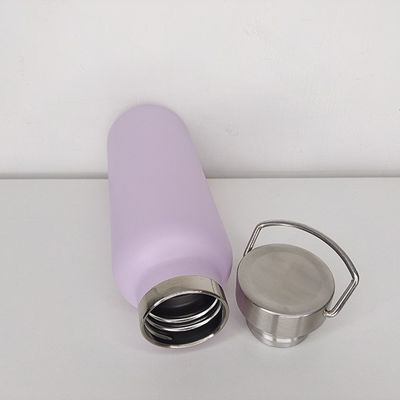 Bouteille d'eau de sport double isolée en acier inoxydable de 500 ml pour le camping
