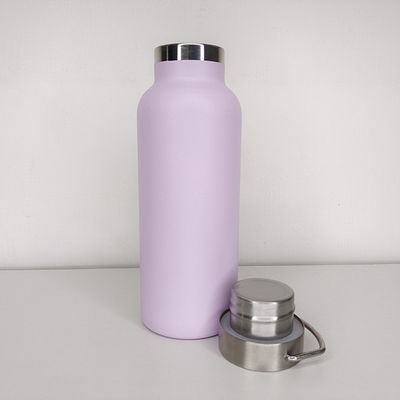 Bouteille d'eau de sport double isolée en acier inoxydable de 500 ml pour le camping