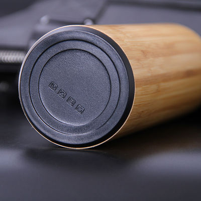 Bouteille d'eau en acier inoxydable à double paroi Logo Bambou Vacuum Isolé Sport Bouteille thermique pour tous