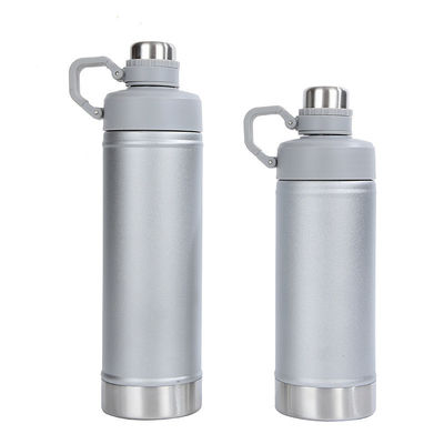 Sport en plein air Voyage Bouteille d'eau Sliver Bouteilles en acier inoxydable Salle de sport Thermos sous vide