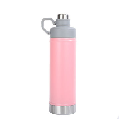 Sport en plein air Voyage Bouteille d'eau Sliver Bouteilles en acier inoxydable Salle de sport Thermos sous vide