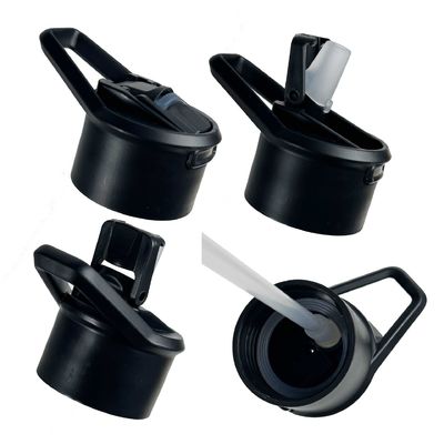 Sécurité 32 oz / 1000 ml à vide à double paroi Bouteille d'eau isolée en acier inoxydable avec couvercle en paille