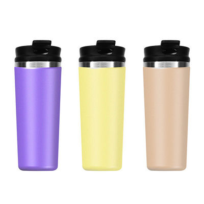 Logo personnalisé de camping Bouteille d'eau en acier inoxydable avec paille et couvercles en plastique