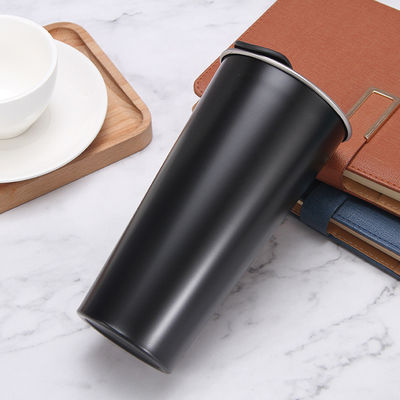 Coupe de café en acier inoxydable à double paroi en dessin animé pour les voyages