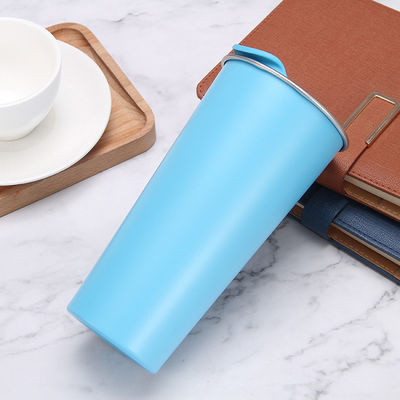 Coupe de café en acier inoxydable à double paroi en dessin animé pour les voyages