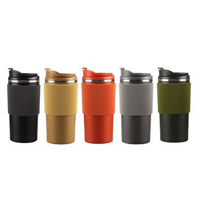 Cuve à café isolée en acier inoxydable de 450 ml personnalisée avec couvercle pour garder les boissons chaudes / froides