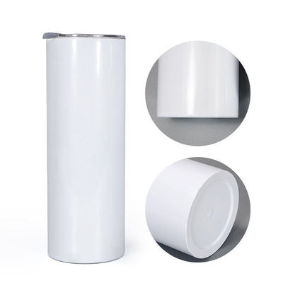 20 oz 30 oz étroite mince sublimation tumbler avec vis sur le couvercle et tasse de paille pour le camping