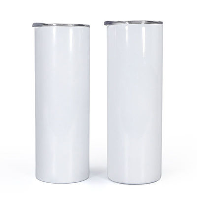 20 oz 30 oz étroite mince sublimation tumbler avec vis sur le couvercle et tasse de paille pour le camping