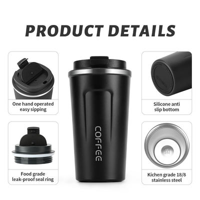 Coupe de café thermique isolée Logo personnalisé 13 oz 17 oz Tumbler en acier inoxydable pour les voyages
