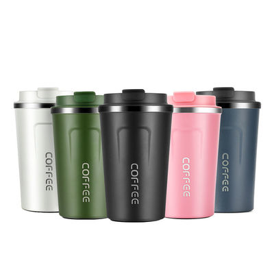 LID 12/17 oz double paroi 18/8 Thermos Vacuum de café isolé Voyage tasse de café en acier inoxydable