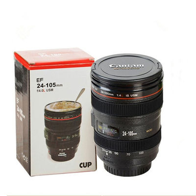 Tasse à café en acier inoxydable en forme de lentille de caméra pour une durabilité et un poids léger