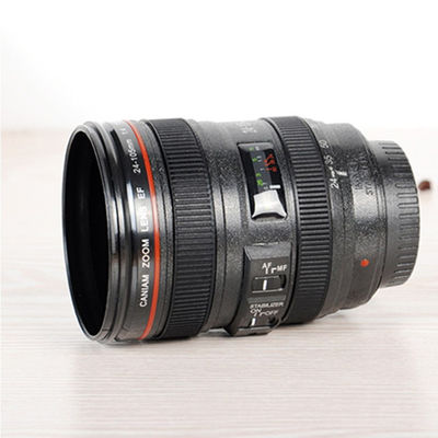 253.4g double paroi en acier inoxydable appareil photo objectif tasse de café pour les amateurs de photographie