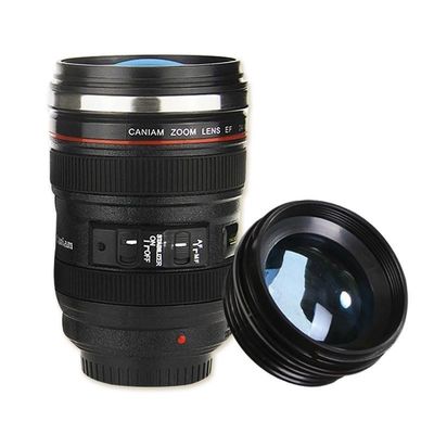 Appareil photo blanc Lente tasse à café Thermos Grand cadeau pour les photographes Style de design classique