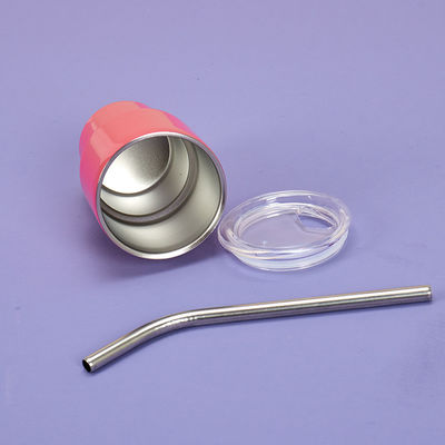 Étain inoxydable 2 oz Shot Glass Tumbler avec couvercle à paille Gardez les boissons chaudes ou froides 6-12h