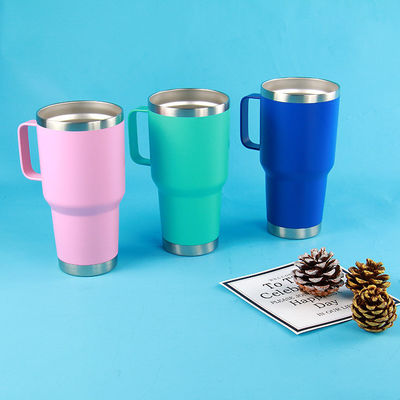 Logo personnalisé imprimé tasse de paille 30oz Tumbler en acier inoxydable pour les voyages en plein air durable