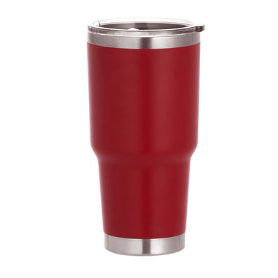 Coupe de refroidisseur de voyage rouge à double paroi de 900 ml pour l'isolation et la conception personnalisée