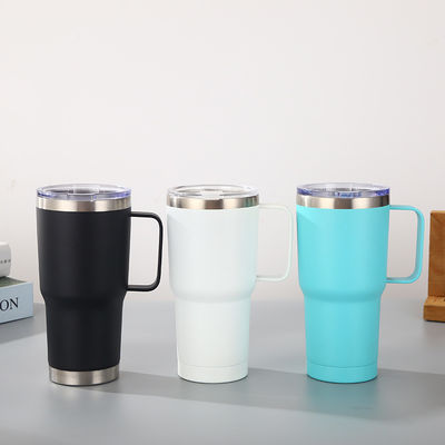 Coupe en acier inoxydable en poudre 20 oz avec poignée de nourriture sûre et durable