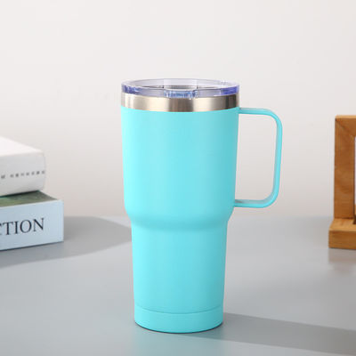 Coupe en acier inoxydable en poudre 20 oz avec poignée de nourriture sûre et durable