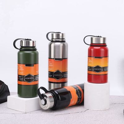 Coupe de café de voyage isolée en acier inoxydable 304 1000 ml 1500 ml Bouteille d'eau avec poignée