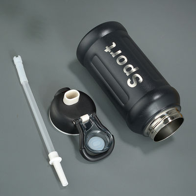Voyage en plein air 850ML Coupe isolante en acier inoxydable avec paille et grande capacité