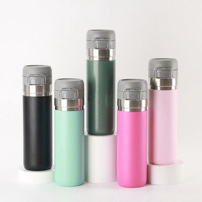 Bottle d'eau sportive en acier inoxydable à double paroi isolée en modèle à large bouche