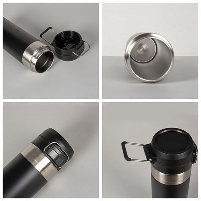 Bottle d'eau sportive en acier inoxydable à double paroi isolée en modèle à large bouche