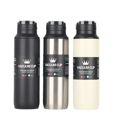 Bouteille à vide en acier inoxydable de couleur personnalisée de grande capacité pour les sports de plein air