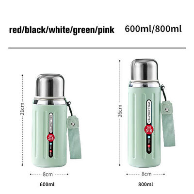 Logo personnalisé 600 ml 800 ml bouteille d'eau isolée en acier inoxydable avec OEM/ODM acceptable