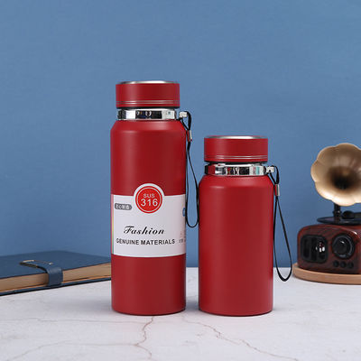 Bouteille d'eau isolée 600ml/800ml/1000ml Affichage de température LED Logo personnalisé Camping