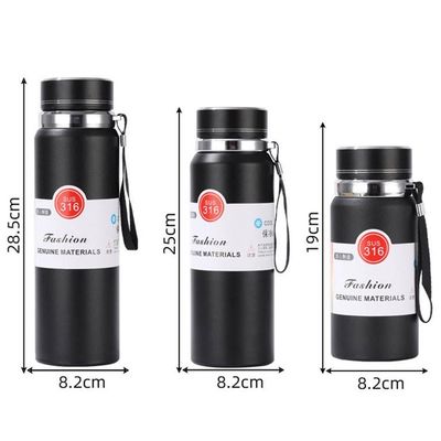 Bouteille d'eau isolée 600ml/800ml/1000ml Affichage de température LED Logo personnalisé Camping