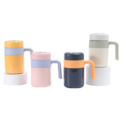 Coupe thermos en acier inoxydable à double paroi avec filtre à thé et isolation thermique de 12 à 24 heures