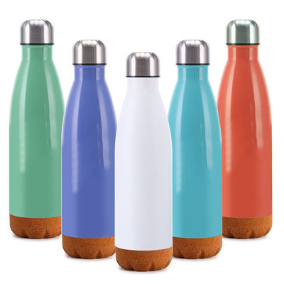 Bouteille thermique sous vide Bouteille à double paroi avec fond en bois Best-seller de design moderne