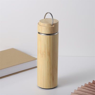 Bamboo Thermos isolé sous vide en acier inoxydable Bamboo thermique Bouteille d'eau de café thé