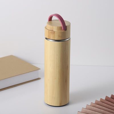 Thermomètre en bois de bambou sur mesure, en acier inoxydable de type métallique