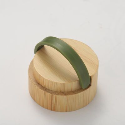 Thermomètre en bois de bambou sur mesure, en acier inoxydable de type métallique