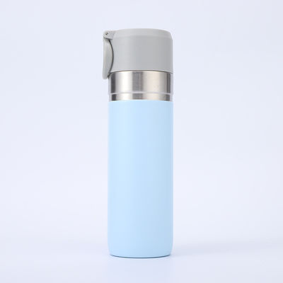 Bouteille de sport métallique 500 ml Bouteille à vide en acier inoxydable pour voyage isolé à double paroi
