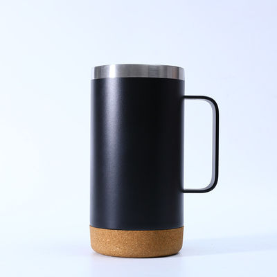 Contemporain 16 oz droit en acier inoxydable cafetière avec fond de liège et la poignée