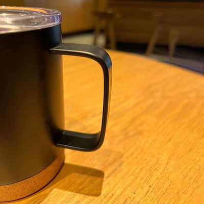 Contemporain 16 oz droit en acier inoxydable cafetière avec fond de liège et la poignée