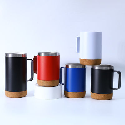 Contemporain 16 oz droit en acier inoxydable cafetière avec fond de liège et la poignée