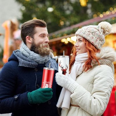 20oz Sublimation Tumblers Offres d'occasion Logo personnalisé Gros tasse de café de Noël