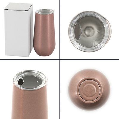 6 oz de flûtes de champagne sans tiges 10 oz pour enfants sublimation tasse à café aspirateur isolateur tasses