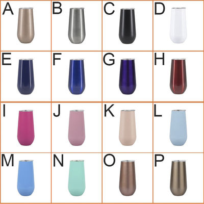 6 oz de flûtes de champagne sans tiges 10 oz pour enfants sublimation tasse à café aspirateur isolateur tasses