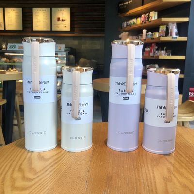 450 ml bouteille d'eau en acier inoxydable double paroi isolée pour les boissons chaudes et froides
