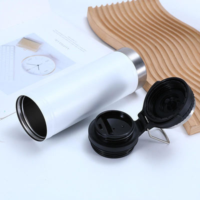 Couleur personnalisée 750 ml bouteille d'eau thermos en acier inoxydable à double paroi avec poignée